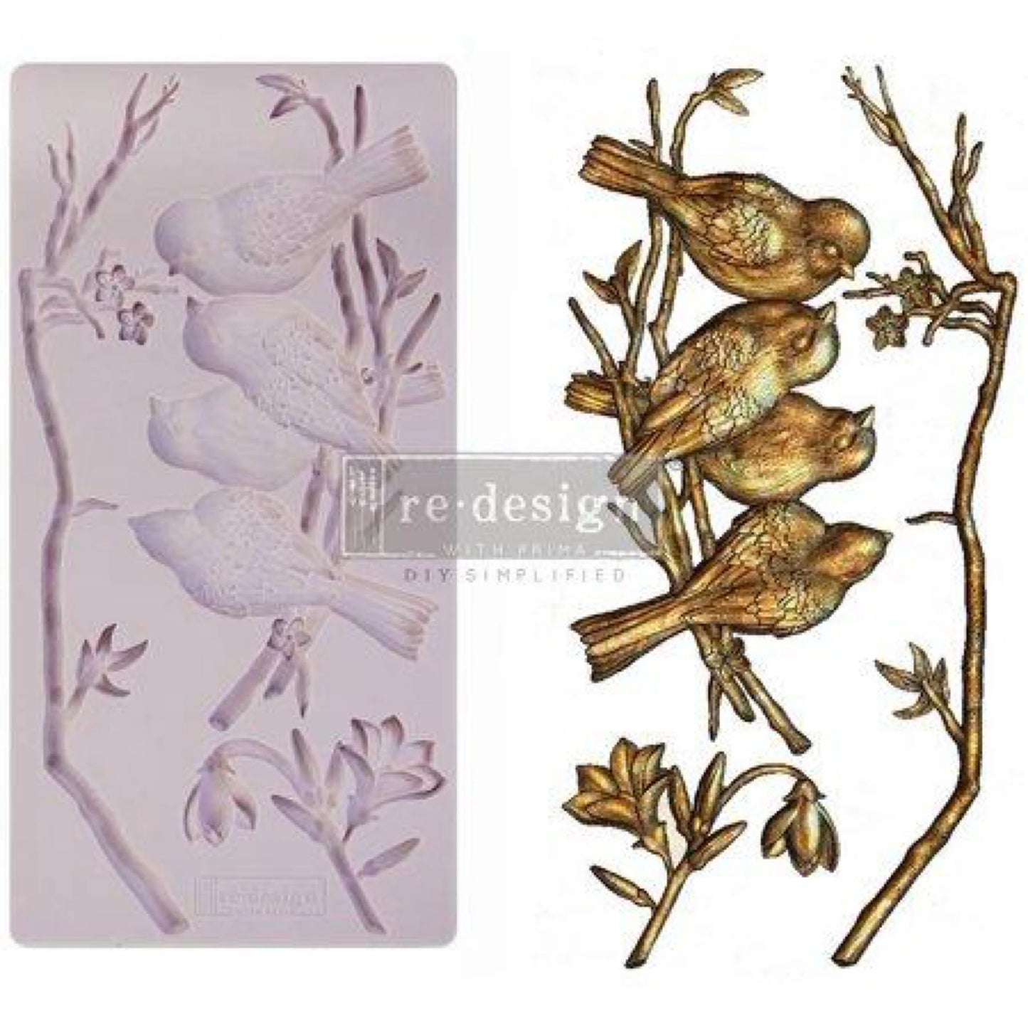 Re-Design With Prima® Decor Moulds  –  Avian Love 5x10"