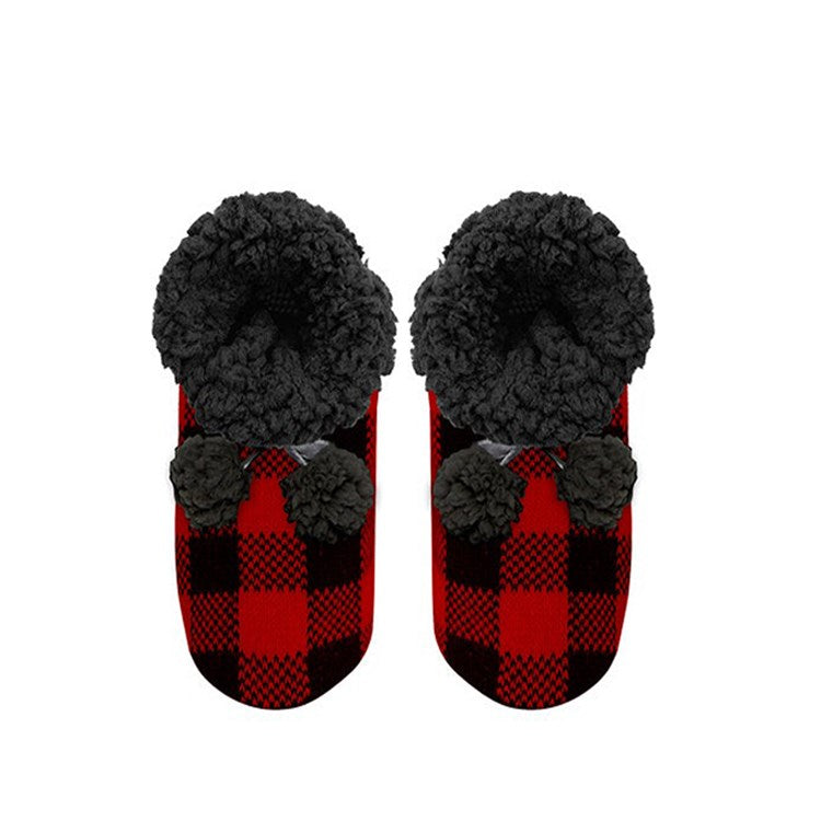 Buffalo Check Lounge Slipper Red & Black