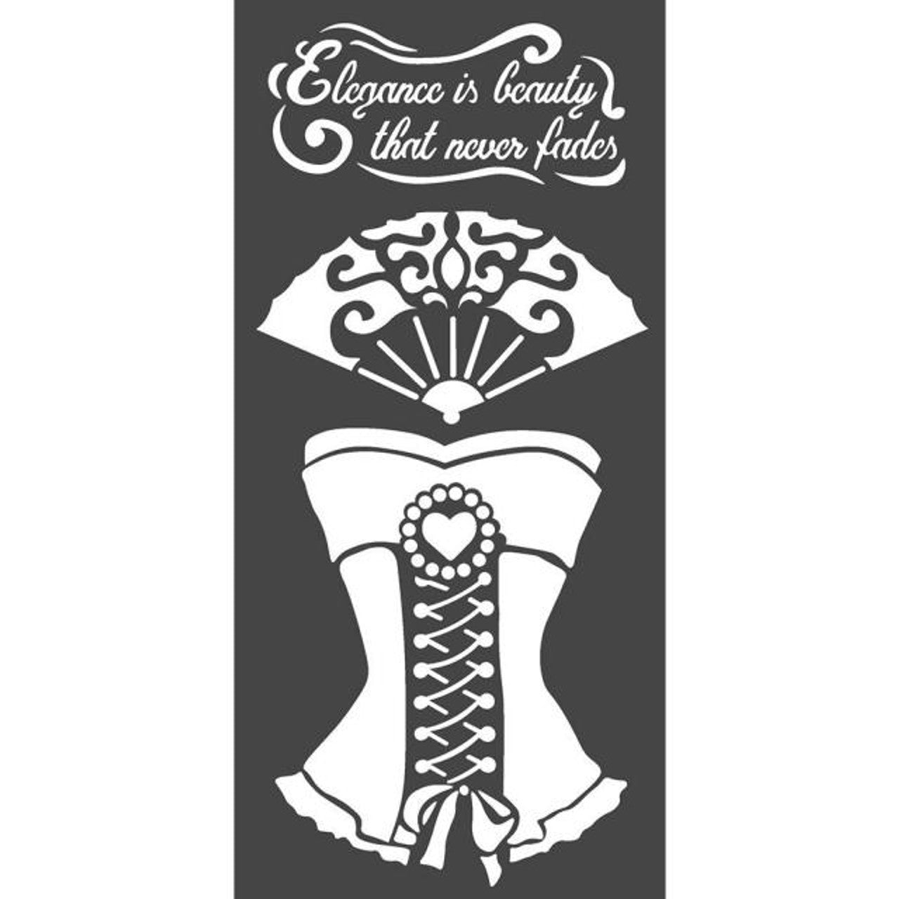 Stamperia : Corset Stencil 12x25"