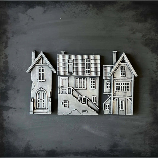 Lablanche Silicon Mould - Vintage Houses 1