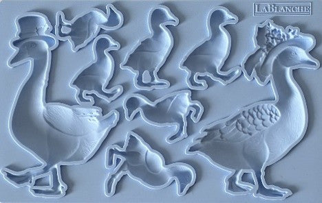 LaBlanche Silicone Mould Family of Geese