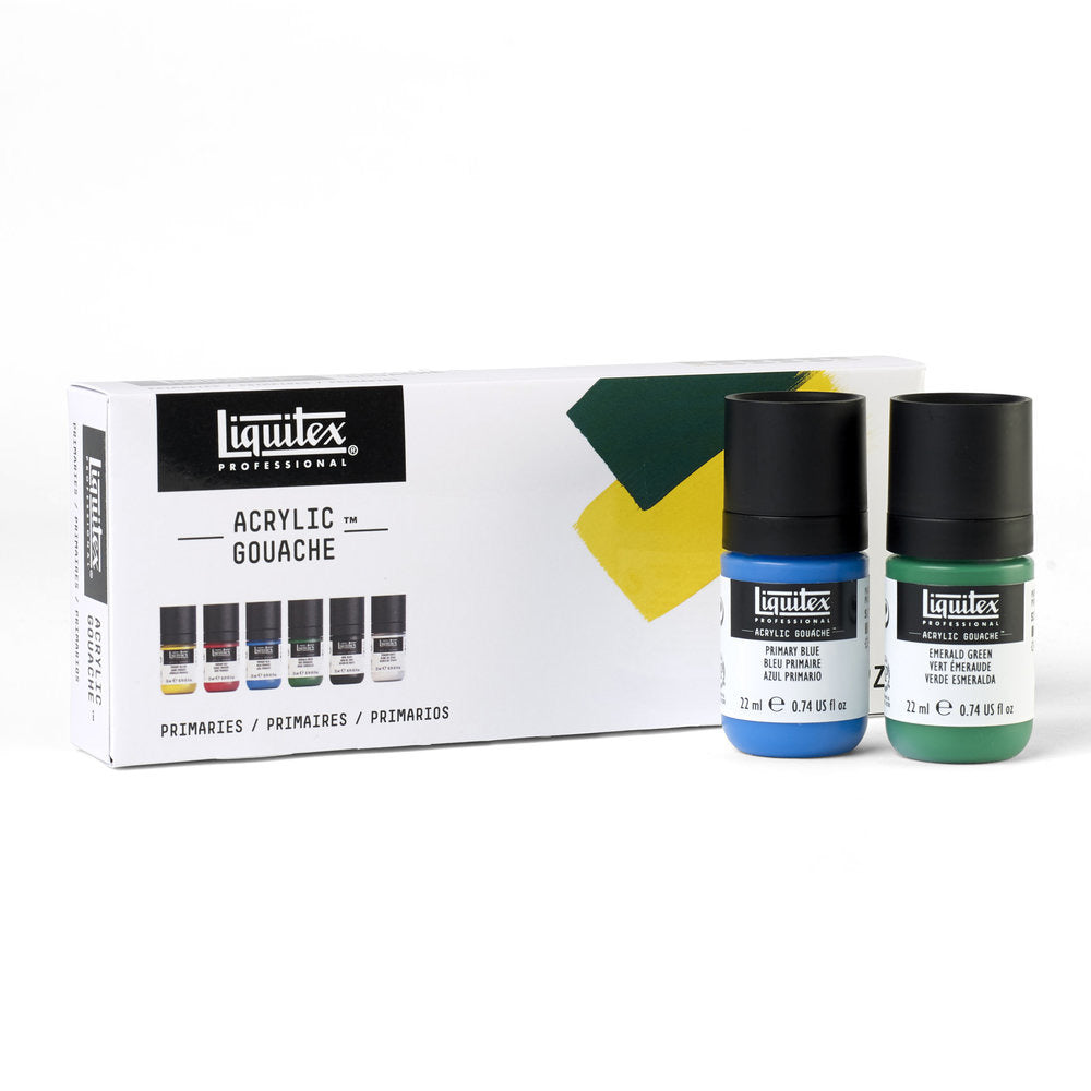 LIquitex Acrylic Gouache 6 Pieces Primaries