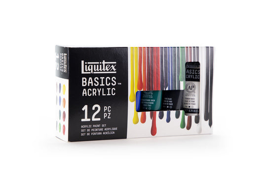 Liquitex Basics Acrylic Set of 12, 22mm Tubes
