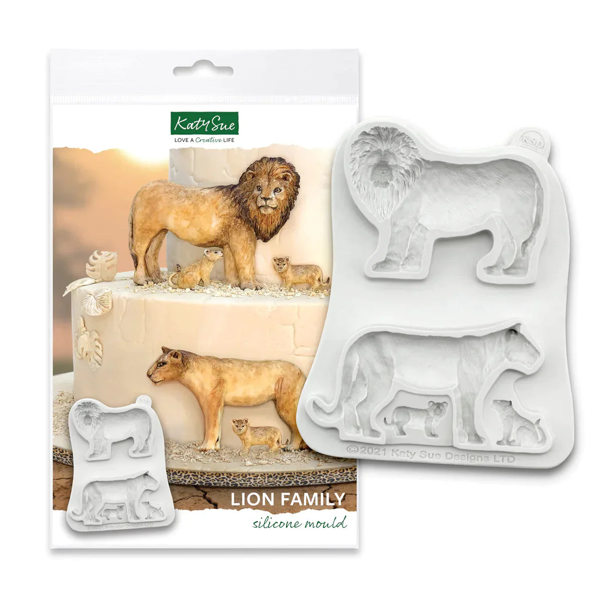 Katy Sue : Lion Family Silicone Mould