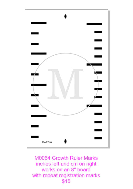 Muddaritaville Studio - Growth Ruler Marks Stencil