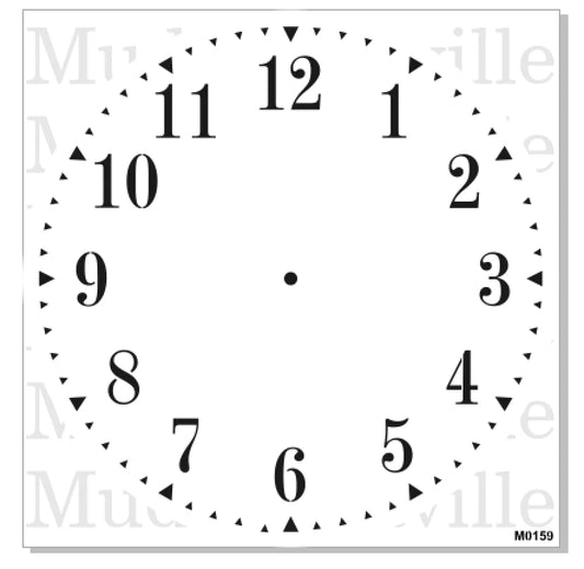 Clock Stencil With Regular Numbers 30 inch