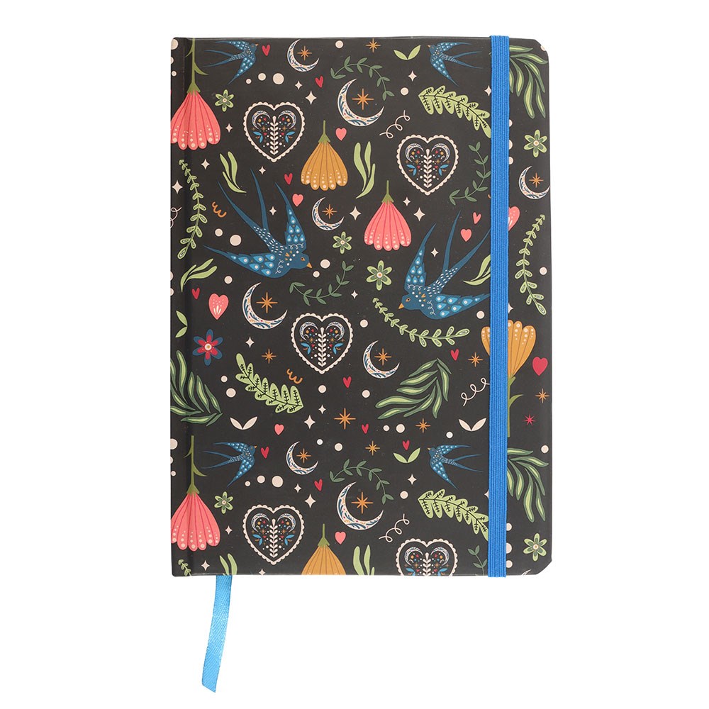 Midnight Bloom Print A4 Notebook