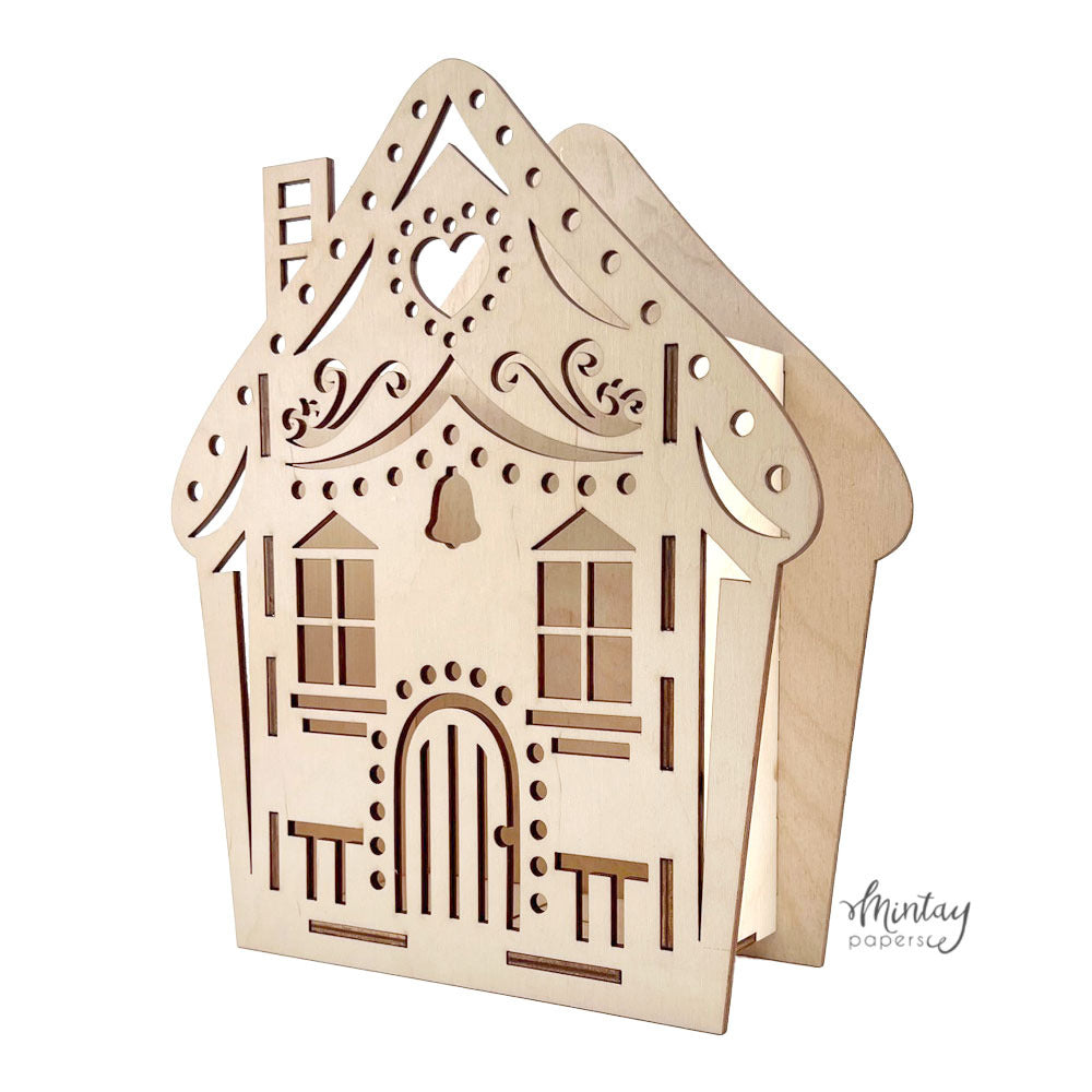 Mintay Woodies Decor Gingerbread House Box