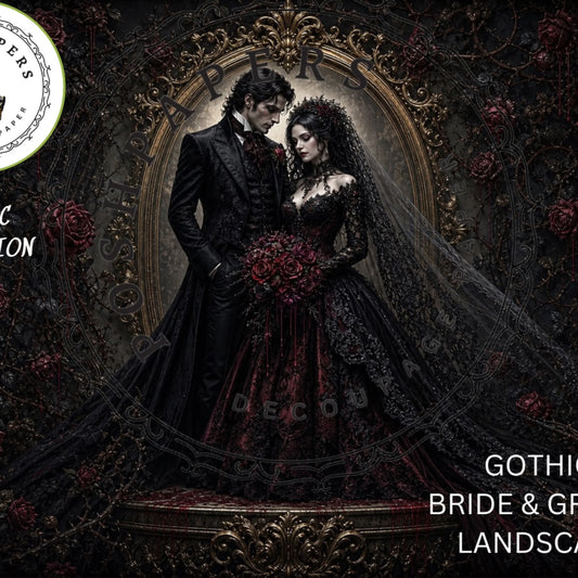 Posh Papers - Gothic Bride & Groom Landscape 73x53 cm
