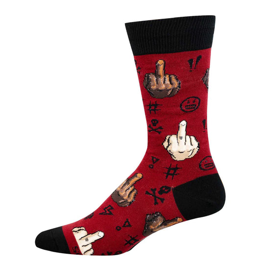 Mens Talk To The Hand Burgundy Crew