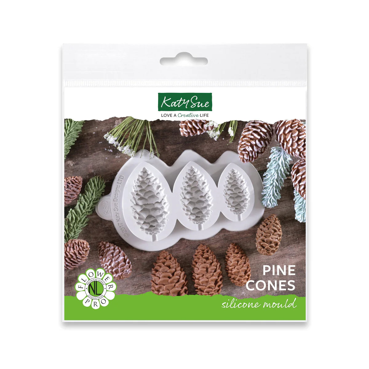 Katy Sue - Flower Pro Pine Cones Silicone Mould