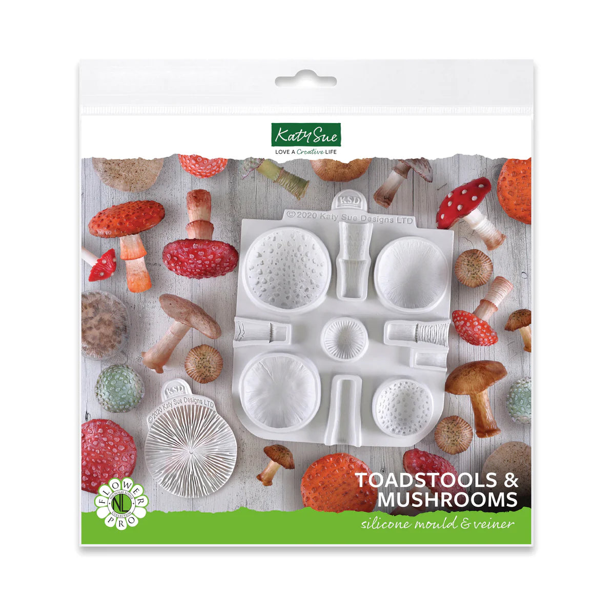 Katy Sue : Flower Pro Toadstools and Mushrooms Mould and Veiner