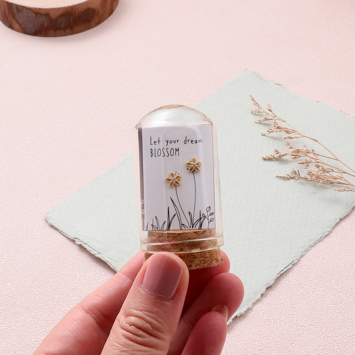 Let Your Dreams Blossom Flower Earrings Gold