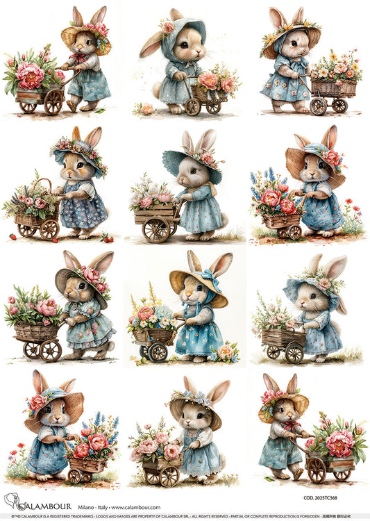 Calambour A3 Bunny Girl Pushing Flower Carts