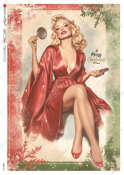 Paper Design - Christmas Pinup III A3 Rice Paper