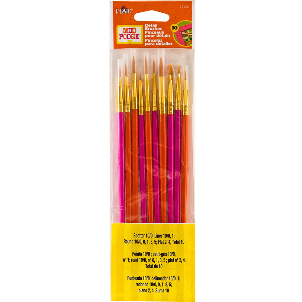 Mod Podge Detail Brush Set 10pcs