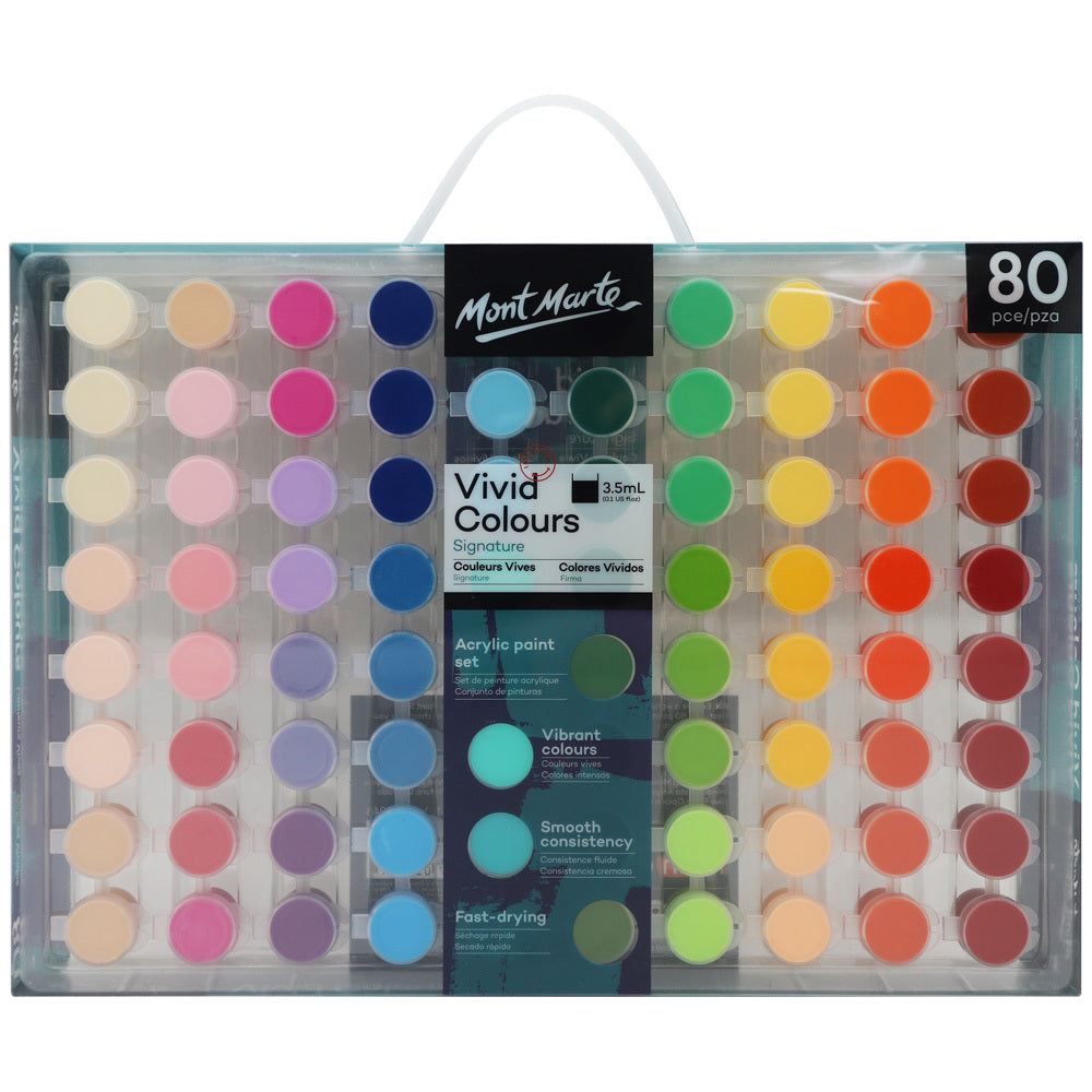 Mont Marte - Vivid Colors Acrylic Paint Set 80pc