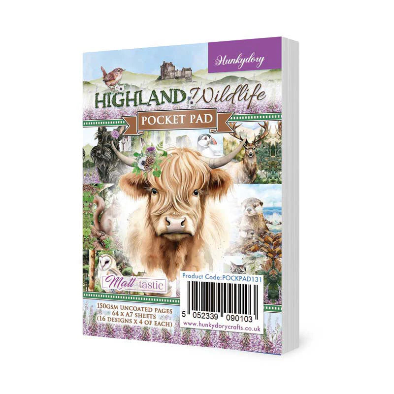 Hunkydory Craft - Highland Wildlife Pocket Pad A7