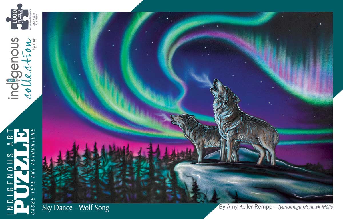 Indigenous Art Puzzle 1000 Pieces - Sky Dance - Wolf Song
