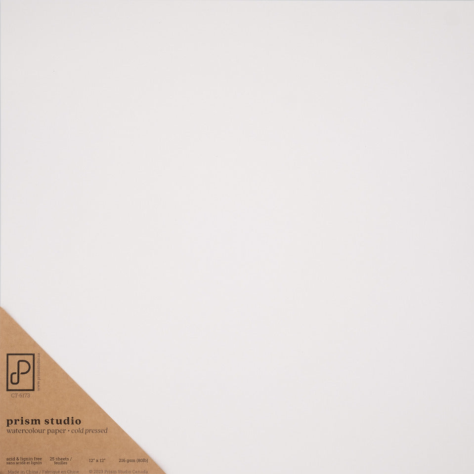 12x12 Cold Pressed Watercolour Paper (25 Pcs)