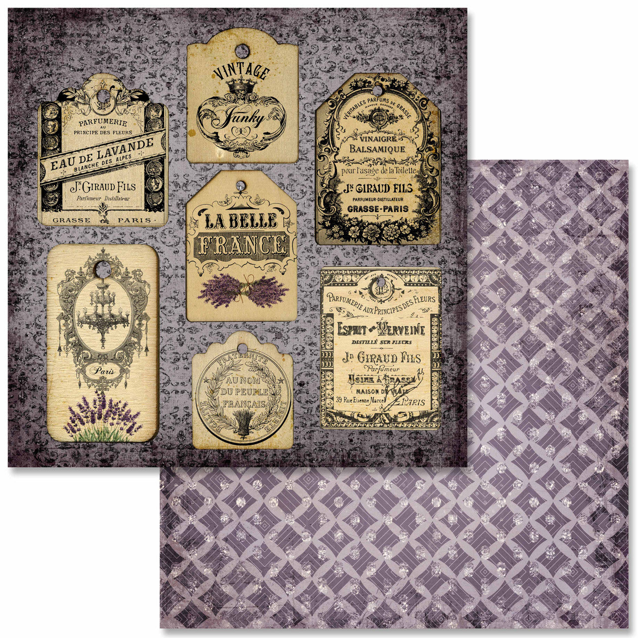 Decoupage Queen : Vintage Lavender Scrapbook Set