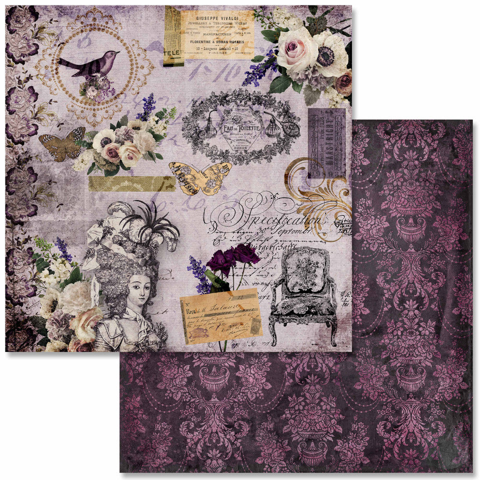 Decoupage Queen : Vintage Lavender Scrapbook Set