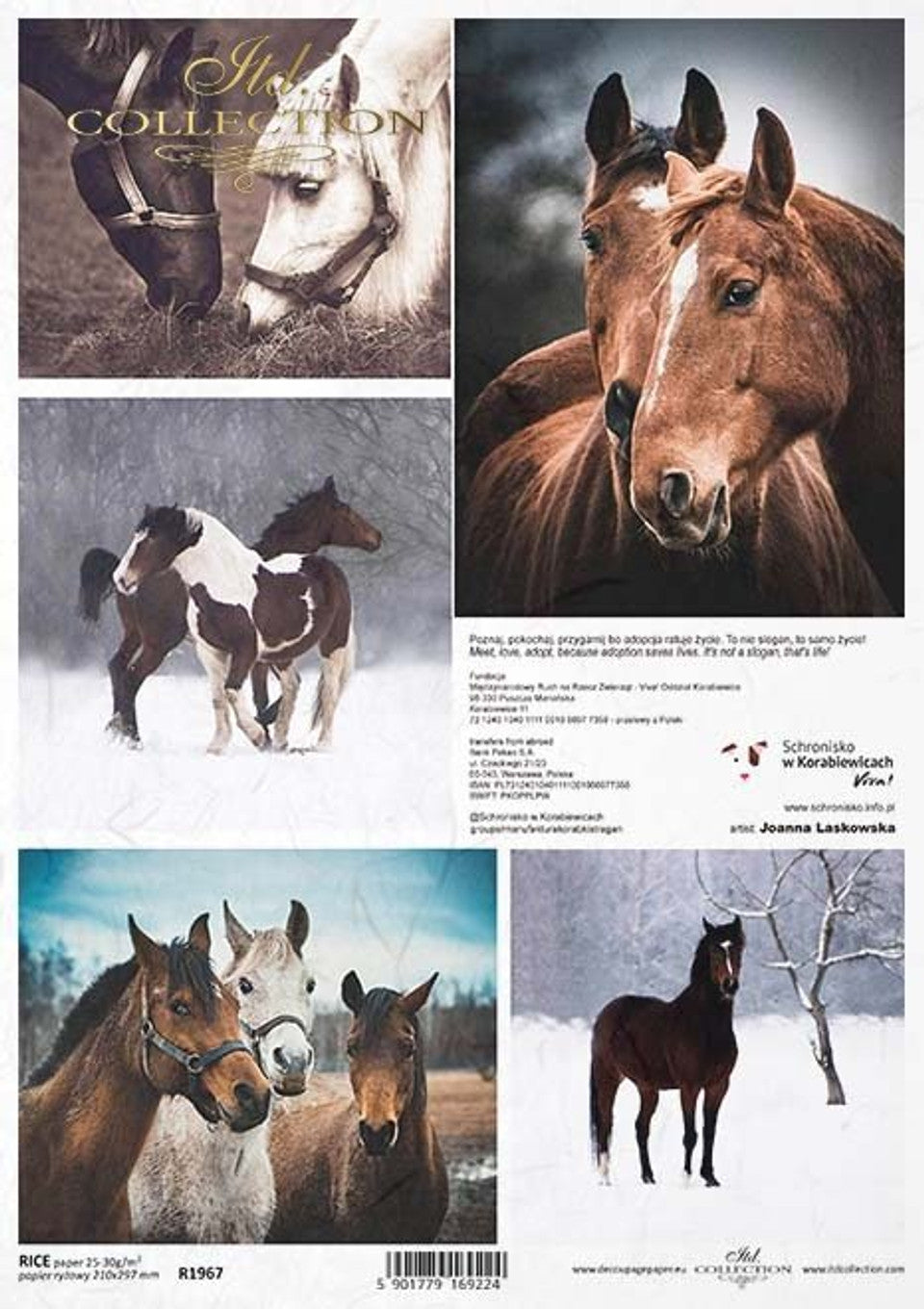 ITD Collection - Horse Scenes Rice Paper A4