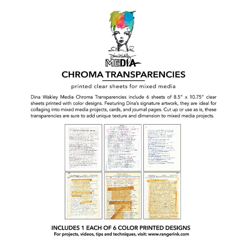 Dina Wakley Media & Ranger - Chroma Transparencies, Type Quotes