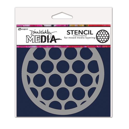 Dina Wakely & Ranger - Media Stencil - Big Circles Coaster