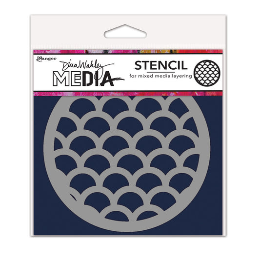 Dina Wakely & Ranger - Media Stencil - Scales Coaster