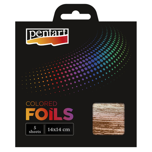 Pentart - Coloured Craft Decor Foil Sheets 14x14 cm Colour Variety