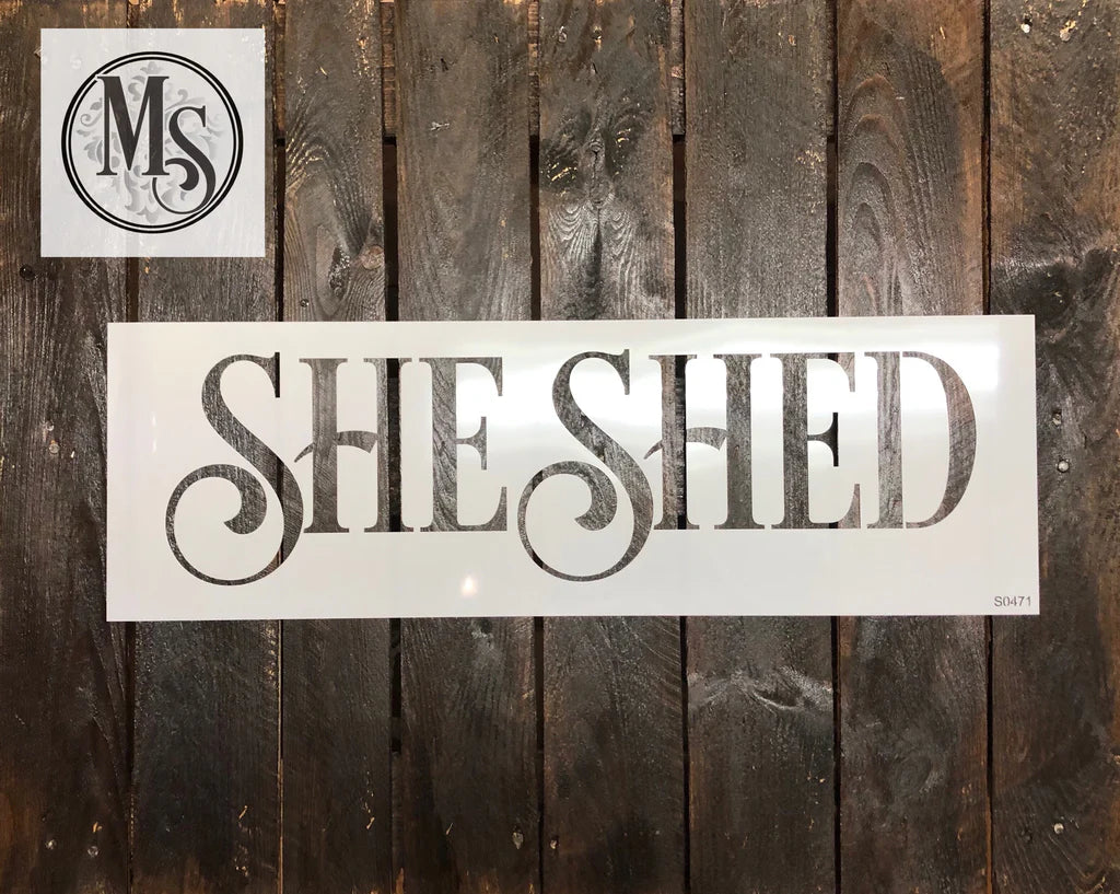 Stencil She Shed