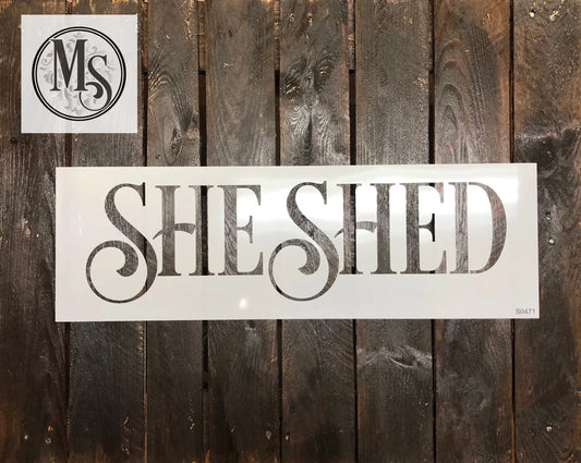 Stencil She Shed