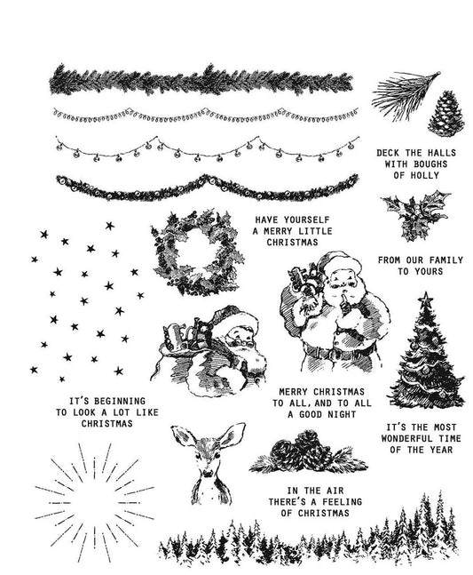 Stampers Anonymous & Tim Holtz : Cling Stamp - Darling Christmas