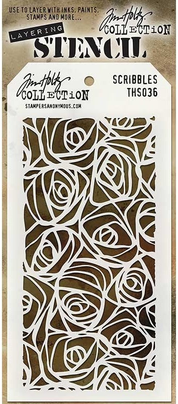 Stampers Anonymous & Tim Holtz : Layering Stencils - Scribbles