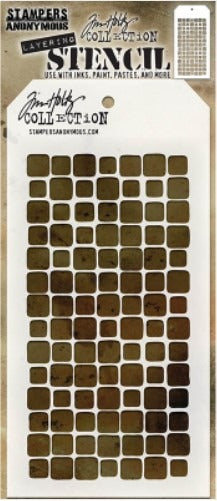Stampers Anonymous & Tim Holtz : Layering Stencils - Tiles