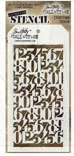 Stampers Anonymous & Tim Holtz : Layering Stencils - Countdown
