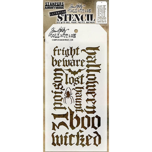 Stampers Anonymous & Tim Holtz : Layering Stencils - Halloween Script