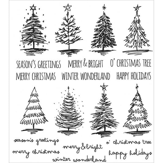 Stampers Anonymous - Tim Holtz - Cling Mounted Rubber Stamps - Scribbly Christmas