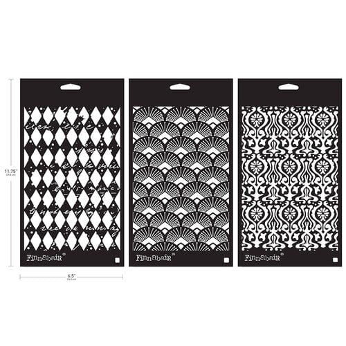 Finnabair Limited Edition Stencil Set - Decadent Wall 6x9"