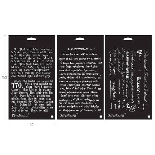Finnabair LImited Edition Stencil Set - Old Pages 6x9"