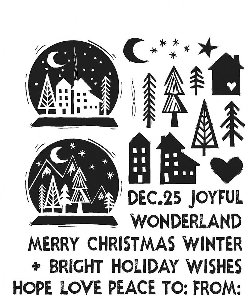 Stampers Anonymous - Tim Holtz : Cling Mounted Rubber Stamps ~ Festive Print
