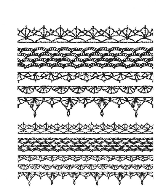Stampers Anonymous - Tim Holtz : Cling Mounted Rubber Stamps ~ Crochet Trims