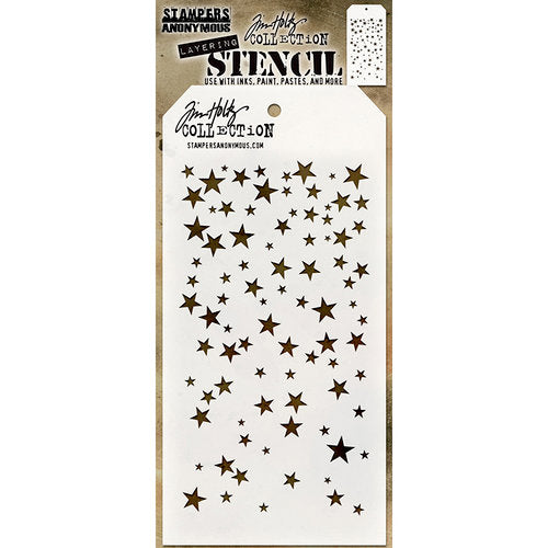 Stampers Anonymous & Tim Holtz Layering Stencils - Falling Stars