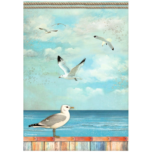 Stamperia ~ A4 Rice Paper - Seagulls
