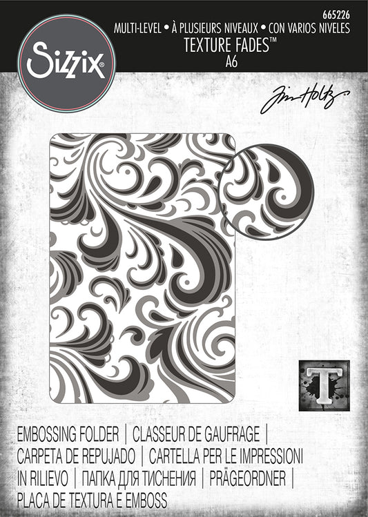 Sizzix & Tim Holtz : Muilt-level Texture Fades - Swirls Embossing Folder