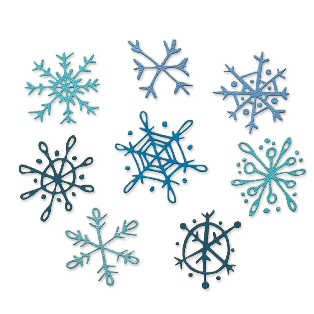 Tim Holtz & Sizzix - Thinlits - Scribbly Snowflakes