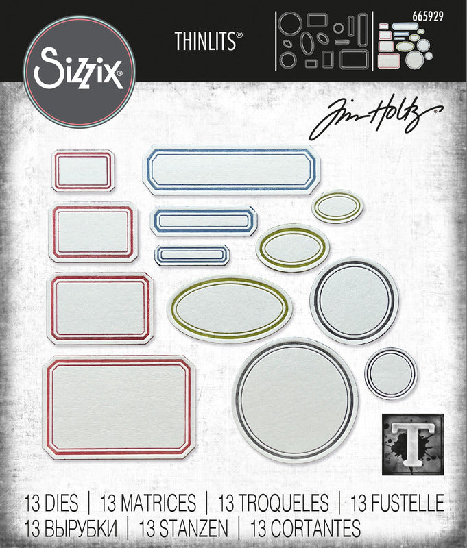 Sizzix Thinlits Vintage Labels