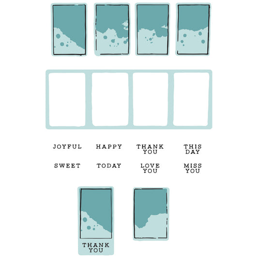 Sizzix - Stamps & Framelits Die Set - Painted Palettes