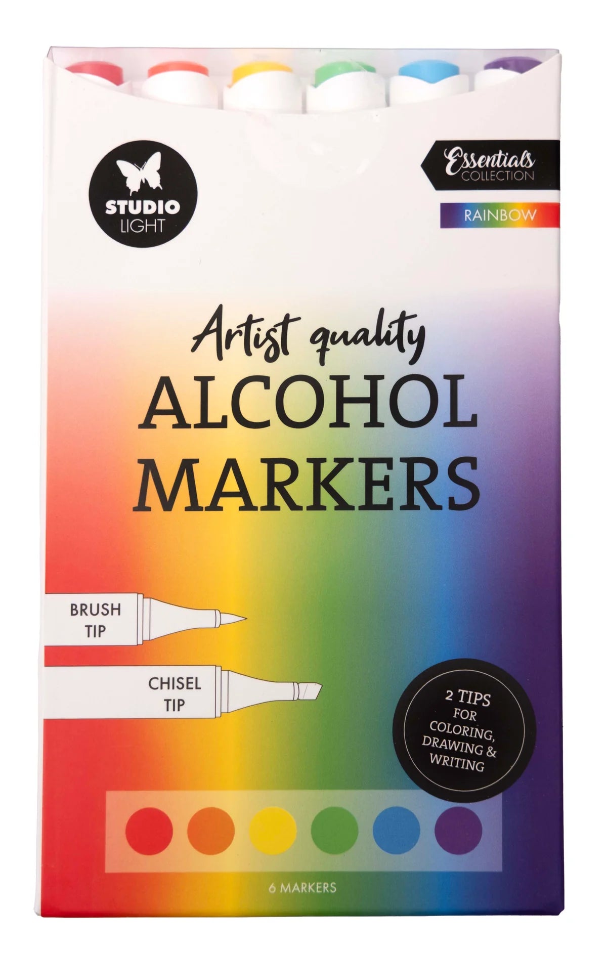 Studio Light - Alcohol Markers - Rainbow 6pcs